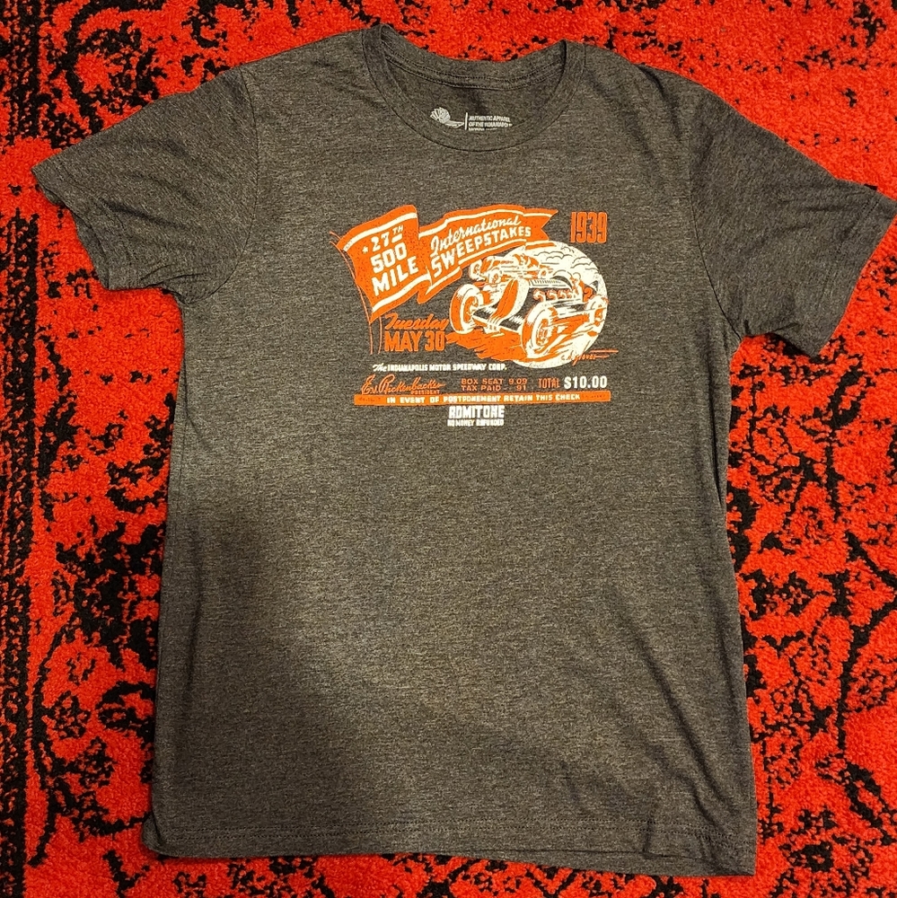 1939 Indianapolis 500 T-Shirt, Men's Size Medium,  Indy 500, 27th Annual Race